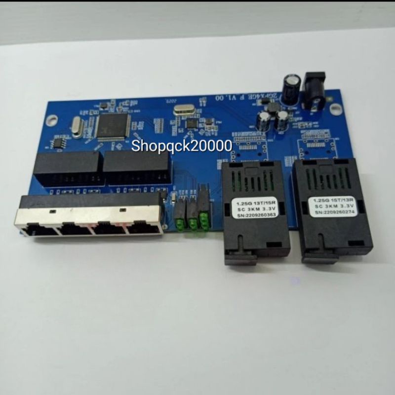 2 Port FO 4 Port LAN Gigabit POE PCBA / Board Only