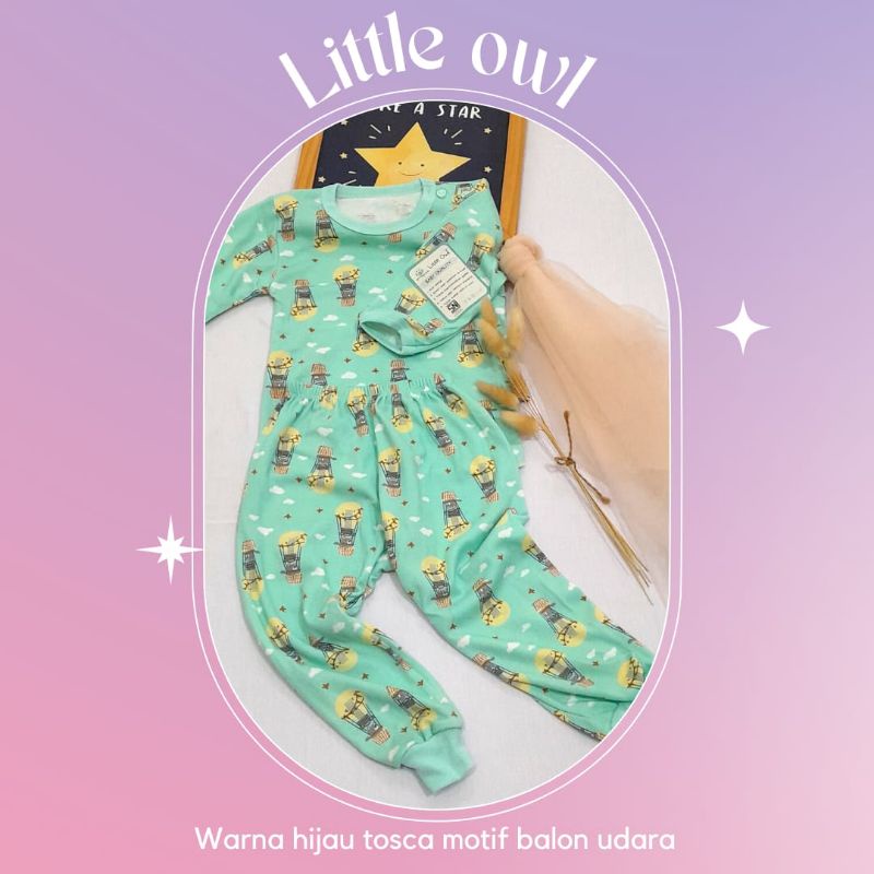 Baju anak setelan panjang piyama bayi boy &amp; girl baju tidur motif by Little Owl