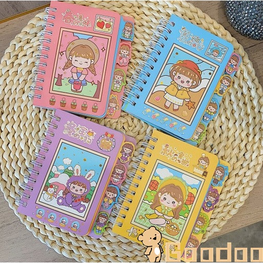 (COD)40 Type BUKU KECIL/BUKU TULLIS KECIL LUCU / BUKU DIARY /NOTEBOOK RING MOTIF / BUKU CATATAN RING / BUKU TULIS RING/BUKU CATATAN/ NOTEBOOK MINI NOTEPAD/ NOTEBOOK KOREA AESTHETIC -Doo