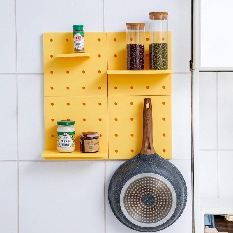 SEVENTEEN PEG BOARD RAK PAJANGAN DINDING TEMPEL MULTIFUNGSI RAK TEMPEL PEGBOARD LUBANG SERBAGUNA RAK DAPUR KAMAR MANDI GANTUNGAN TEMPEL DINDING RACK STORAGE