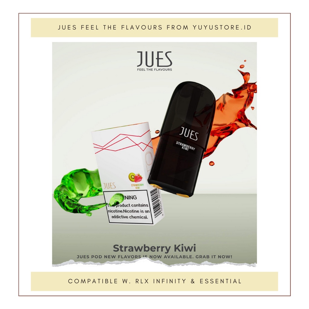 JUES Pod Pro Ceramic Original - Strawberry Kiwi (RELX Infinity Essential Compatible)