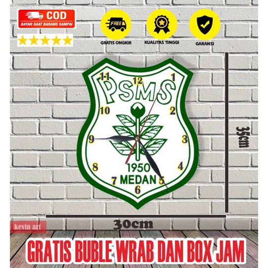 Dekorasi Dinding Kamar Unik Jam Dinding Motif PSMS Medan Keren Minimalis