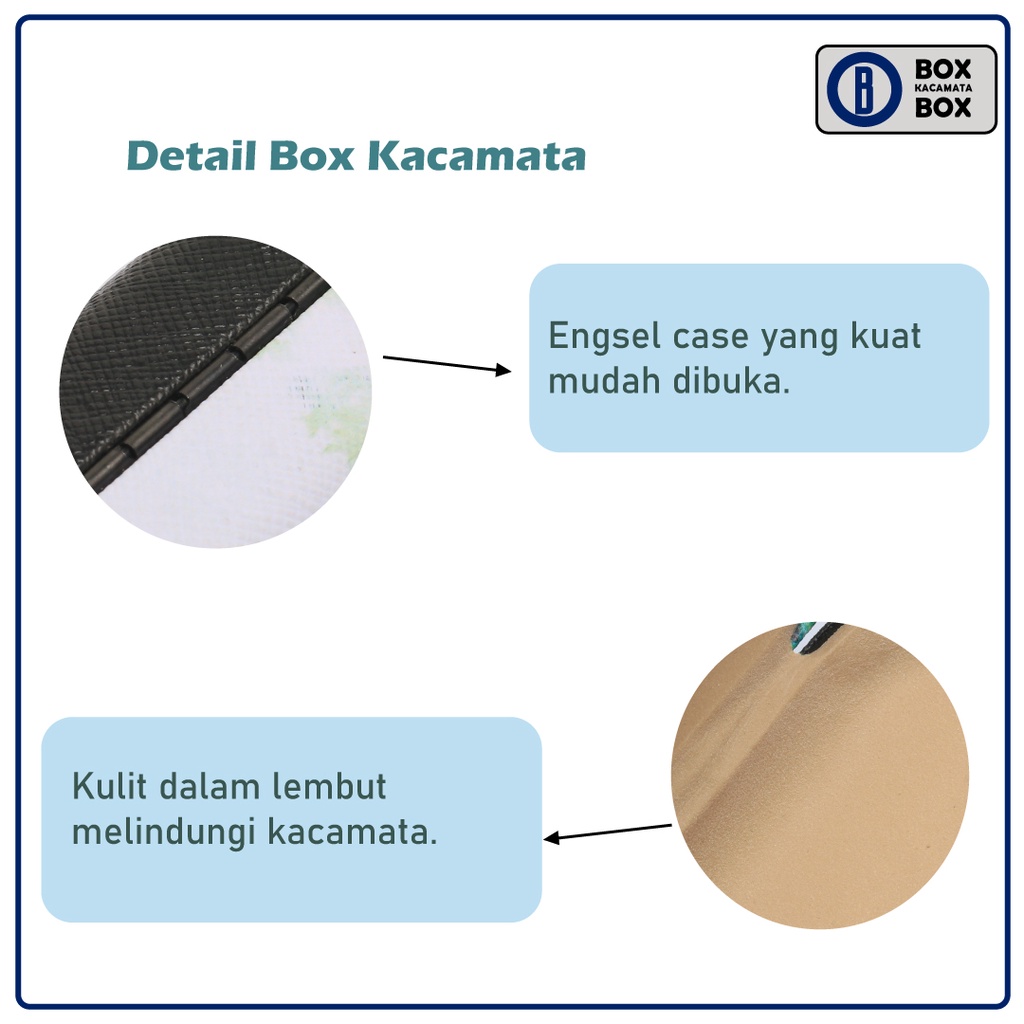 Box / Tempat Kacamata Hard Case Free Lap Motif Karakter Pohon Bahan Kokoh / Tempat Kacamata Cepuk Magnet  CC5