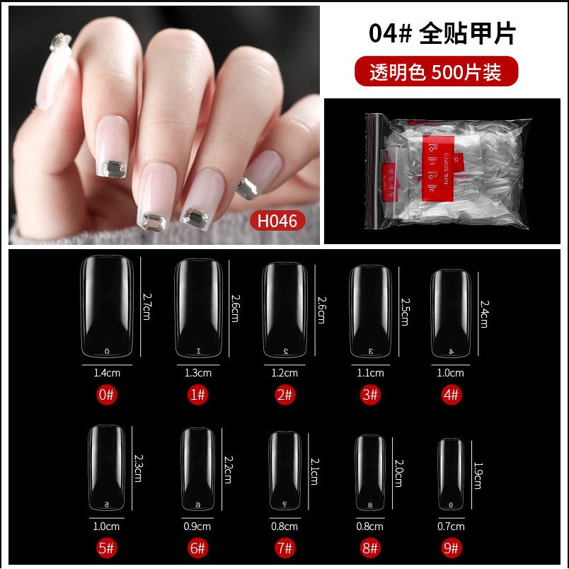 500Pcs Mode Acrylic Palsu French Perancis Palsu Penutup Penuh Nail Art Tips Manicure Tool PROMO