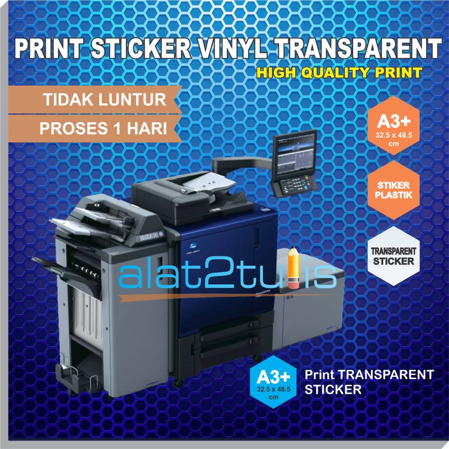 

Print A3 + warna cetak | sticker | label | Bening STICKER TRANSPARENT