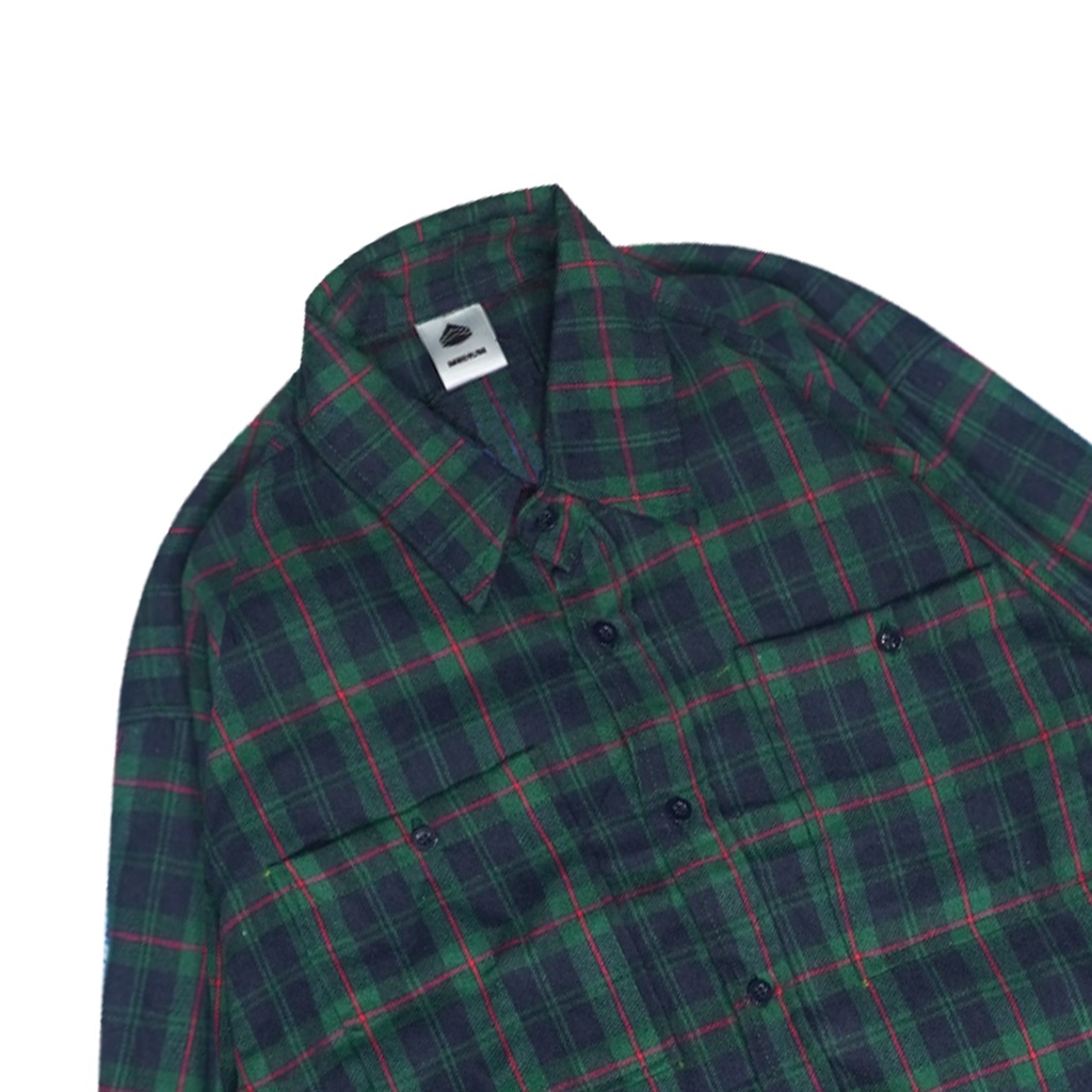 Predecessors Taf Kemeja Flannel Shirt Flatono Line#2 Green