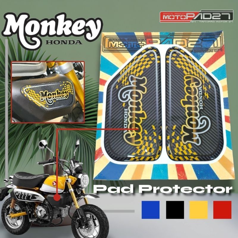 Motopad27 Stiker Honda Monkey 125 Stiker timbul Cover Filter Samping Honda Monkey 125