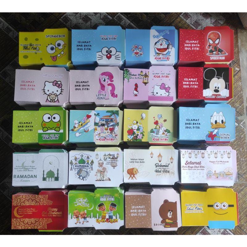 

AMPLOP LEBARAN MINI MOTIF KARTUN BEBAS PILIH MOTIF