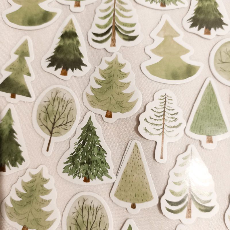 

10pcs Sticker One Set FOREST Deco stiker Rustic Vintage Flower Carte Botanique Old Time Scrapbook Journaling Kit Diary