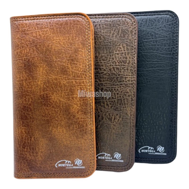 Mortega 9104 Dompet Kulit Pria Lipat 3 Panjang