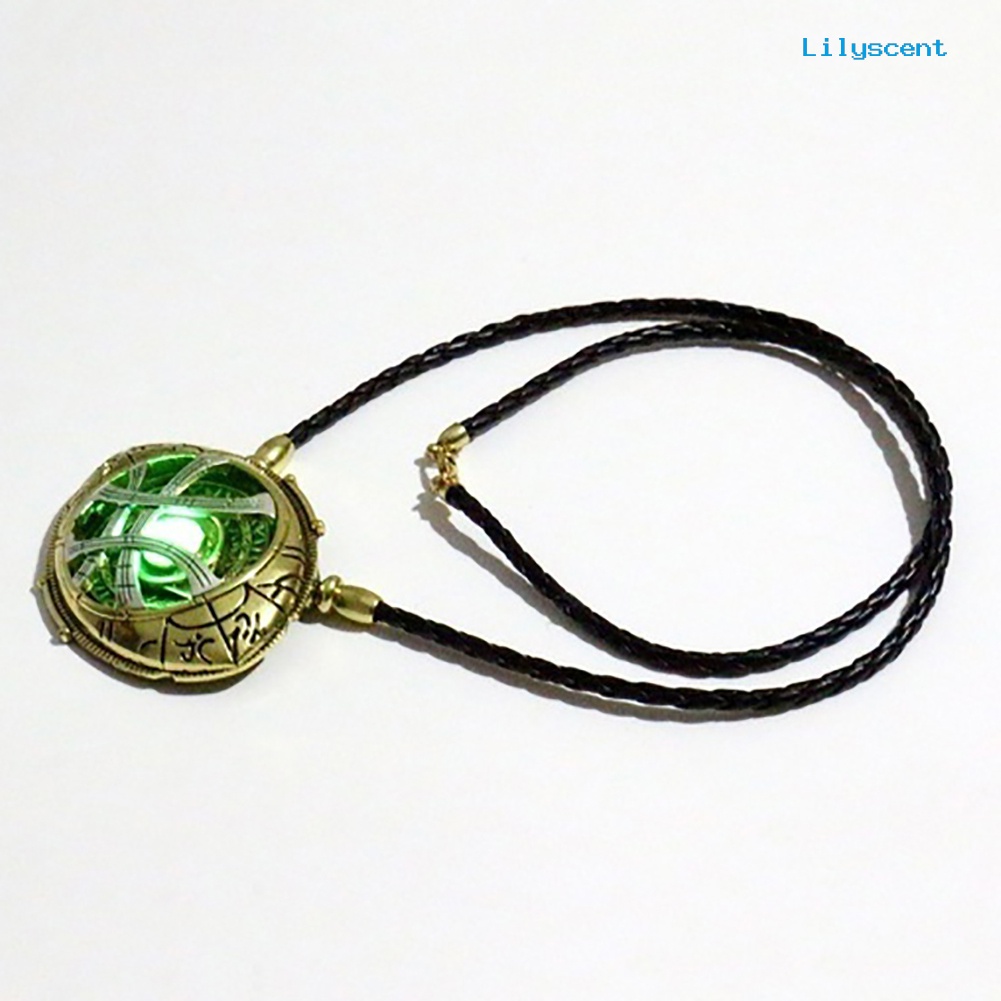 Ls Unisex Glow in Dark Luminous Eye of Agamotto Liontin Kalung Perhiasan Hadiah