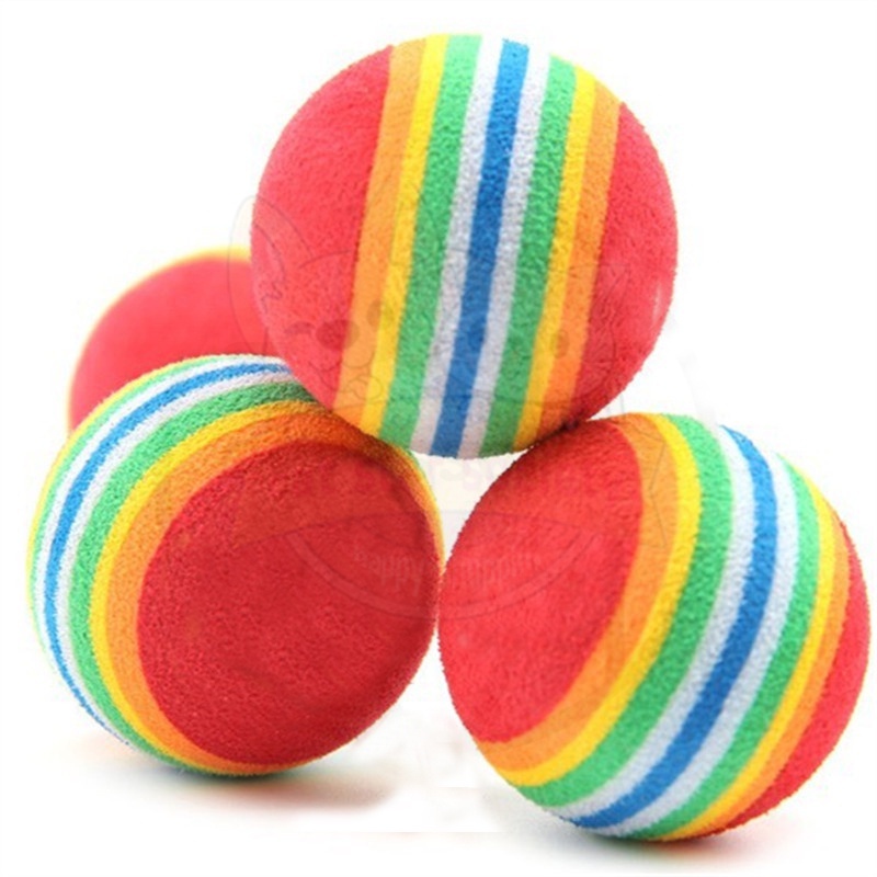 RAINBOW BALL Bola Mainan Pelangi Untuk Kucing Dan Anjing Kitten Cat Toys Dog Toys Ball