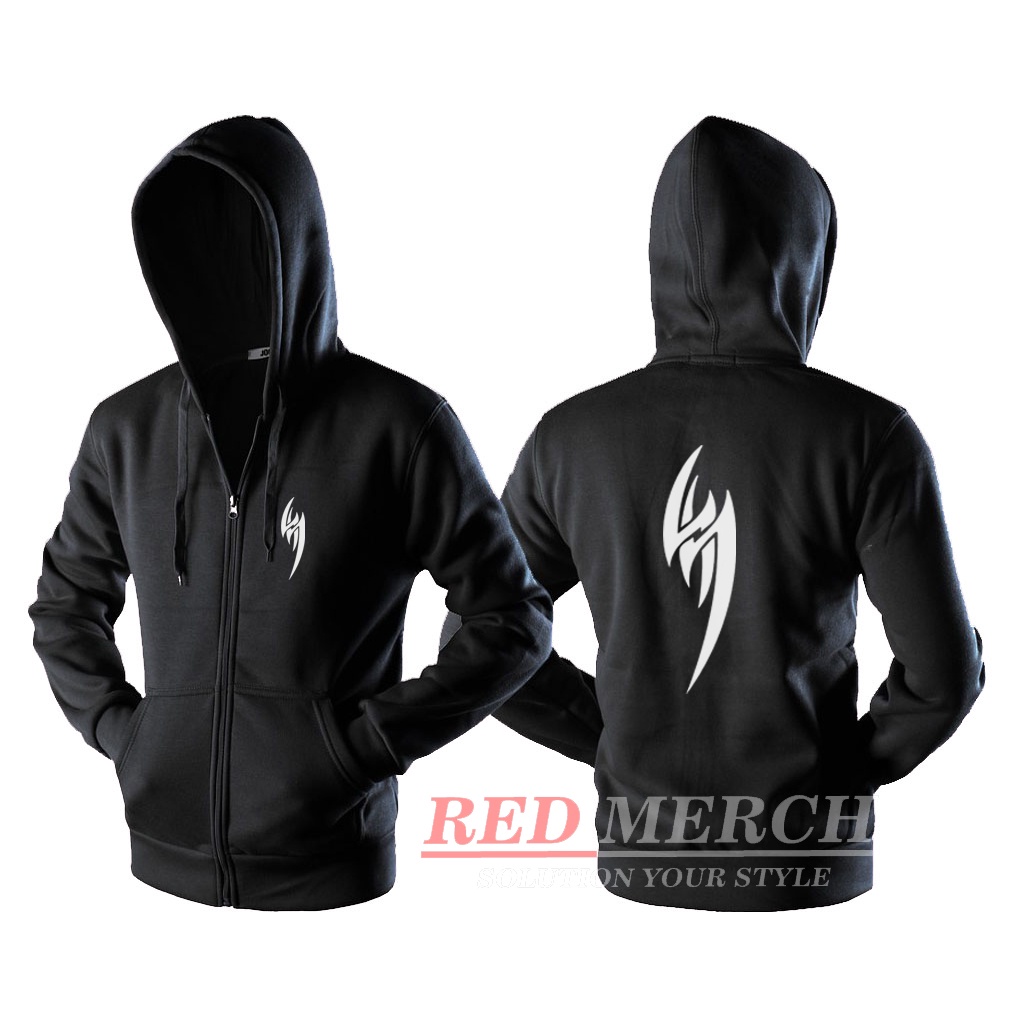 jaket Hoodie Zipper jin kazama tekken - Red Merch