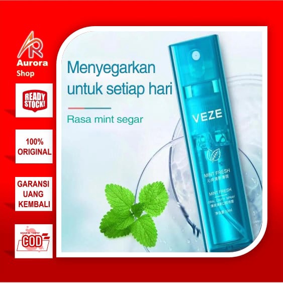 Veze Penghilang Bau Pengharum Parfum Mulut Mouth Spray 10Ml Mint Flavor Spray