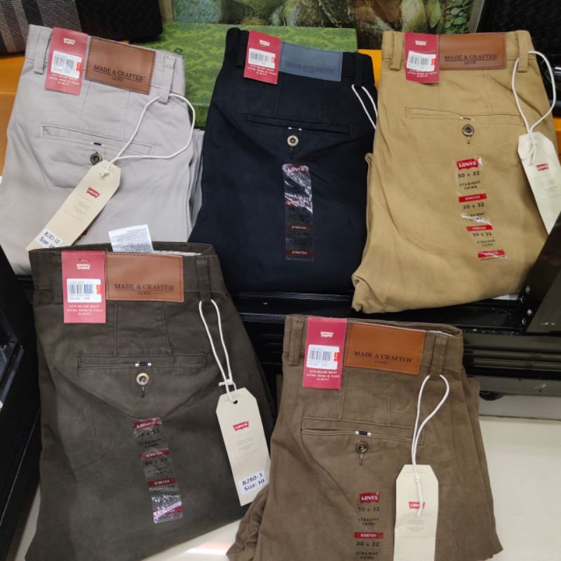 Celana Chino pria straig slim fit original import