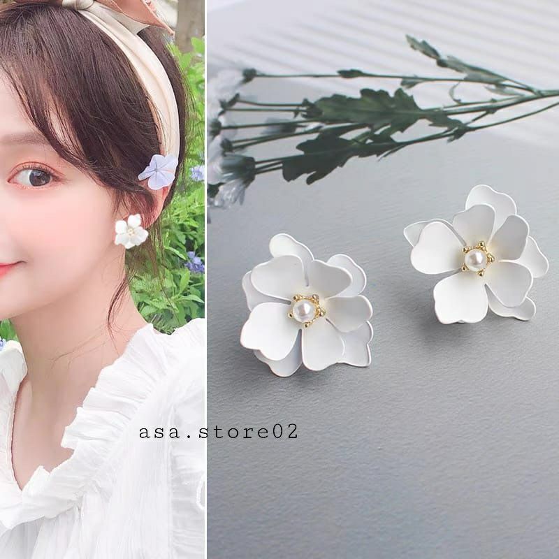 Anting Wanita Bunga Tusuk Jasmine/Anting Hijab