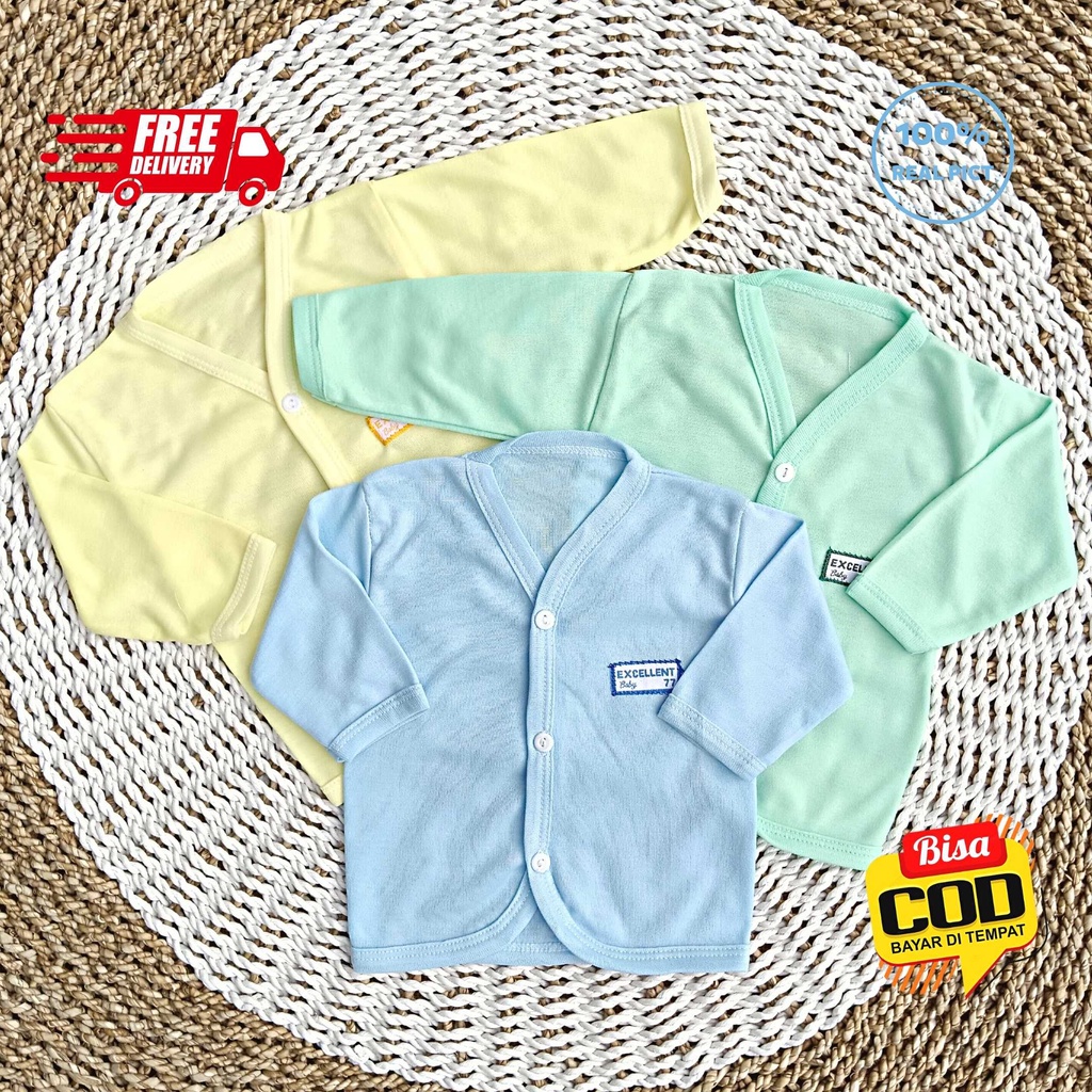 Baju Bayi Panjang POLOS Newborn merk SNI EXCELLENT 77