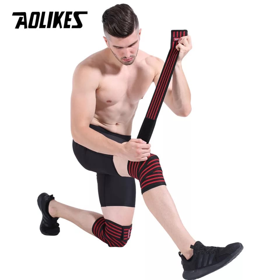 (COD) AOLIKES 7165 Pelindung Lutut Knee Support Wrap Wrist Strap Deker Dekker
