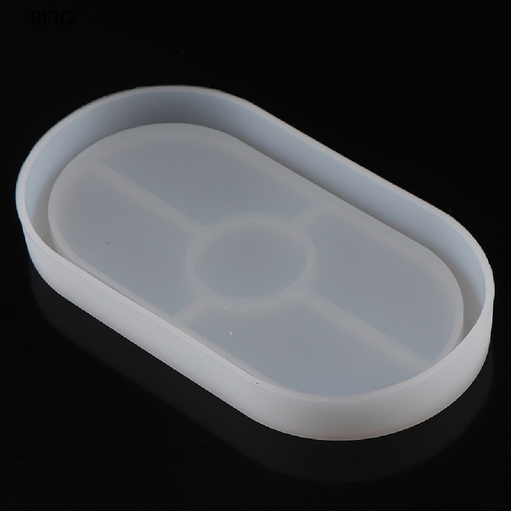 [BFID] Cetakan Oval Beton Asbak Coaster Persegi Flexible Silicone Tray Mold Epoxy [ID]