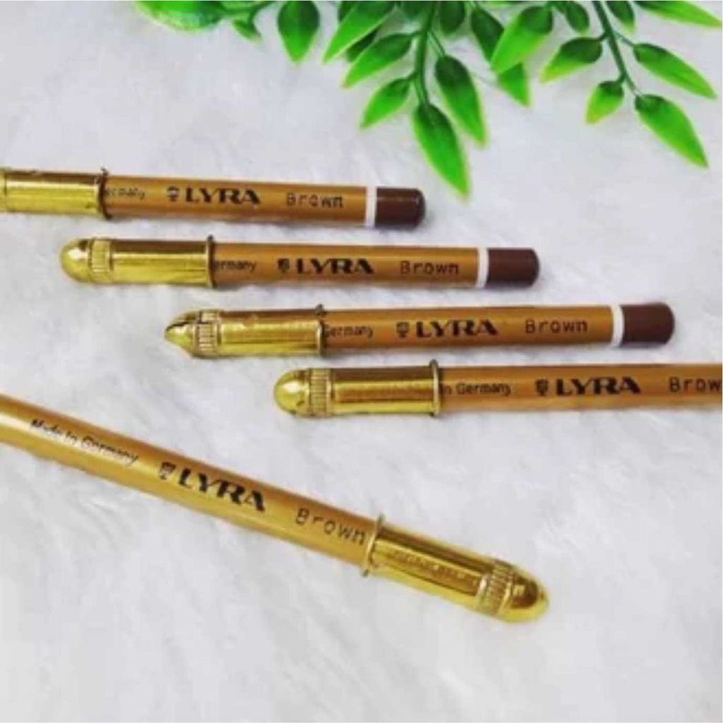 Pensil Alis Waterproof LYRA Eyebrow Pencil Hitam Cokelat