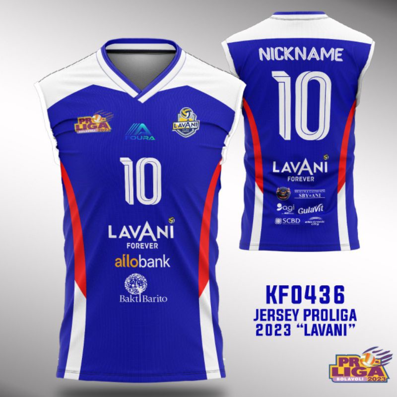 KF0436 Kaos Jersey Voli Proliga 2023 Lavani