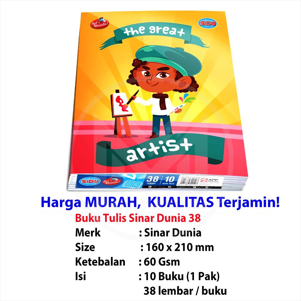 

H7Y Buku Tulis Sidu Isi 38 Lembar / Sidu 38 / Buku Tulis TK, SD