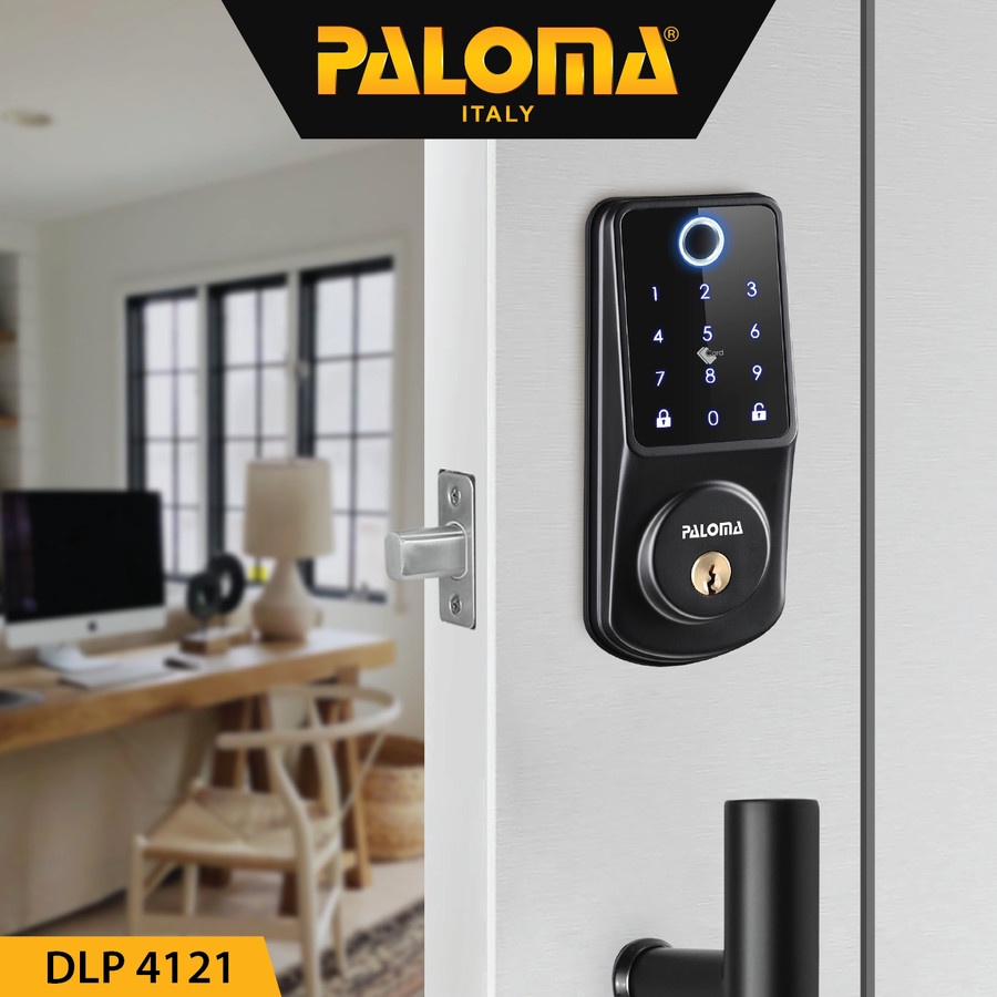 PALOMA DLP 4121 Digital Lock Smart Home Door Kunci Pintu Deadbolt WiFi PASSWORD FINGERPRINT HITAM BLACK