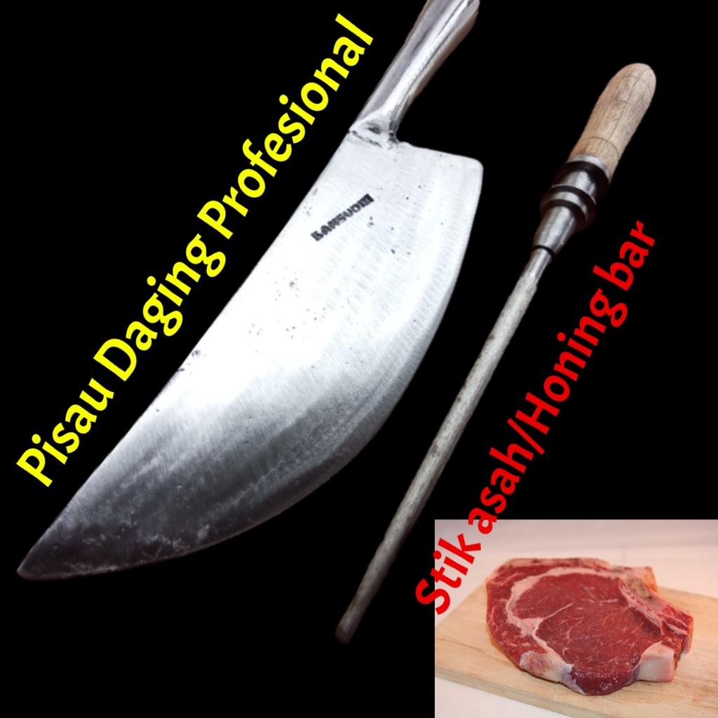 Pisau dapur set lengkap stik asahan-pisau cacah daging tebal daging ayam murah berkualitas