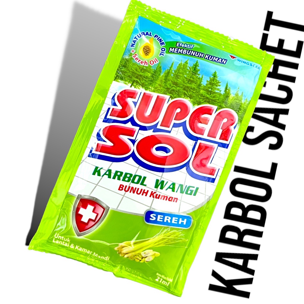 SUPERSOL CARBOL SACHET 1 LUSIN ISI 12 SACHETx21 ML