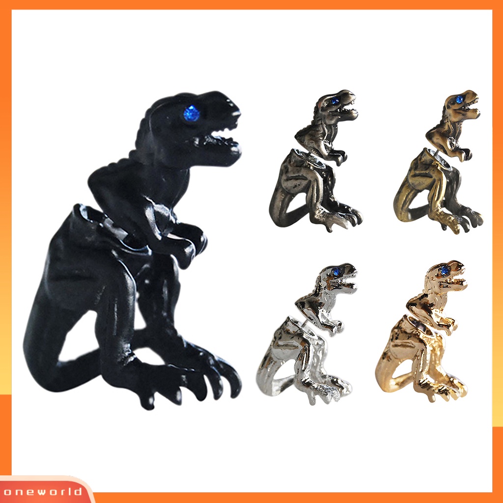 [oneworld] Ear Studs Punk Bentuk Dinosaurus Alloy Indah 3D Anting Tusuk Hewan Untuk Pesta