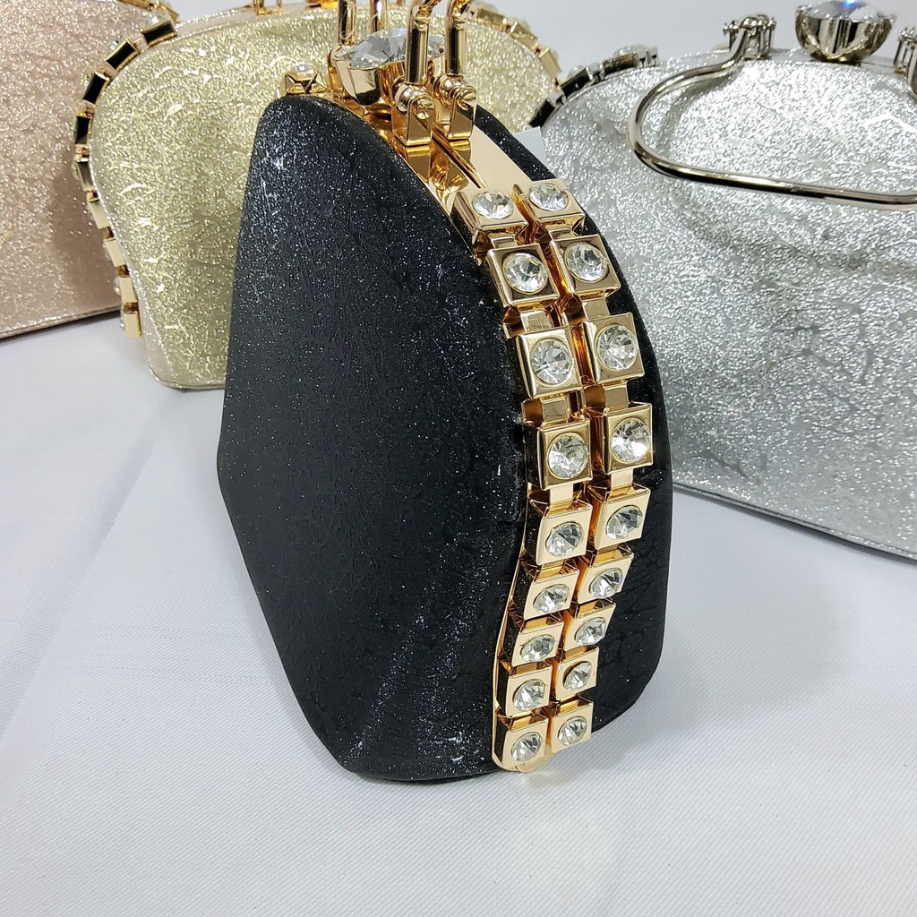 Tas Pesta Farnell Clutch Kondangan Diamond Import Model Unik 21308 Terbaru