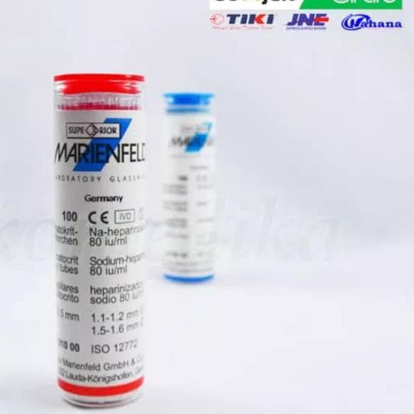 Flash Sale MARIENFELD Tabung Mikro Kapiler Hematokrit Tube/ Heparine Red