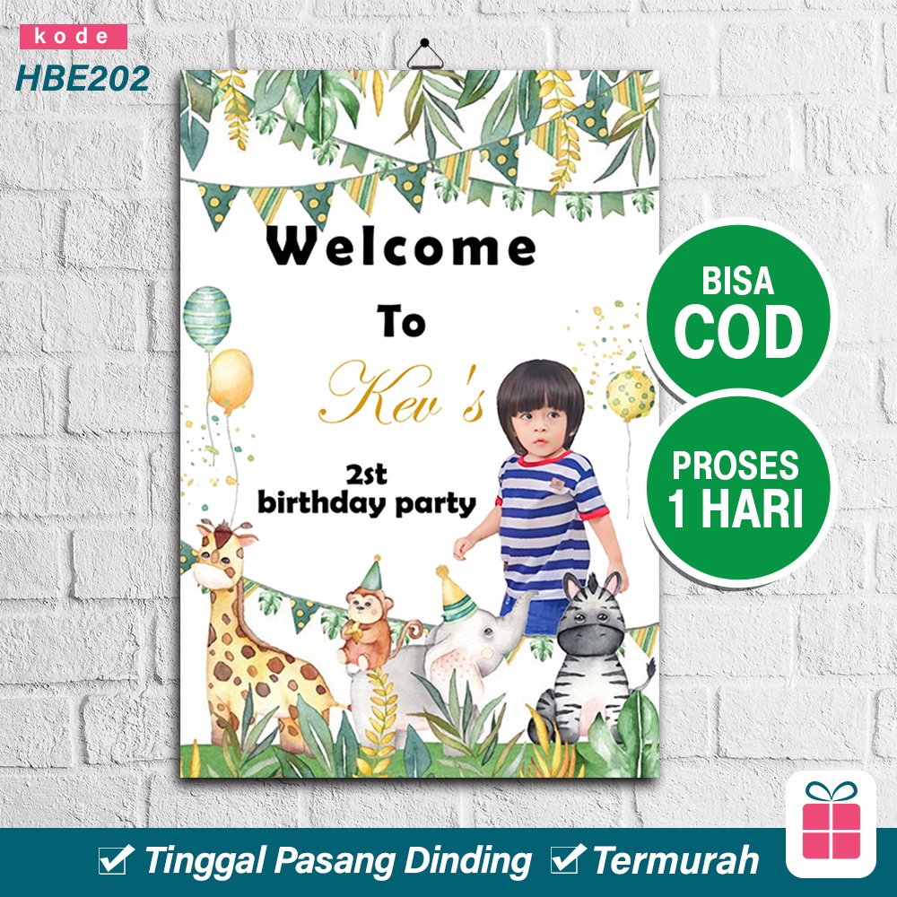 Hadiah Ultah / Kado Ulang Tahun CETAK FOTO Kartun Anak Cewek Cowok Motif HBE202 MD2