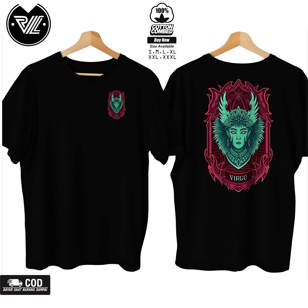 Tshirt Baju Kaos Zodiak Virgo Series New Colour / Baju ZODIAK / Kaos Aries / Kaos Taurus / Kaos Gemi