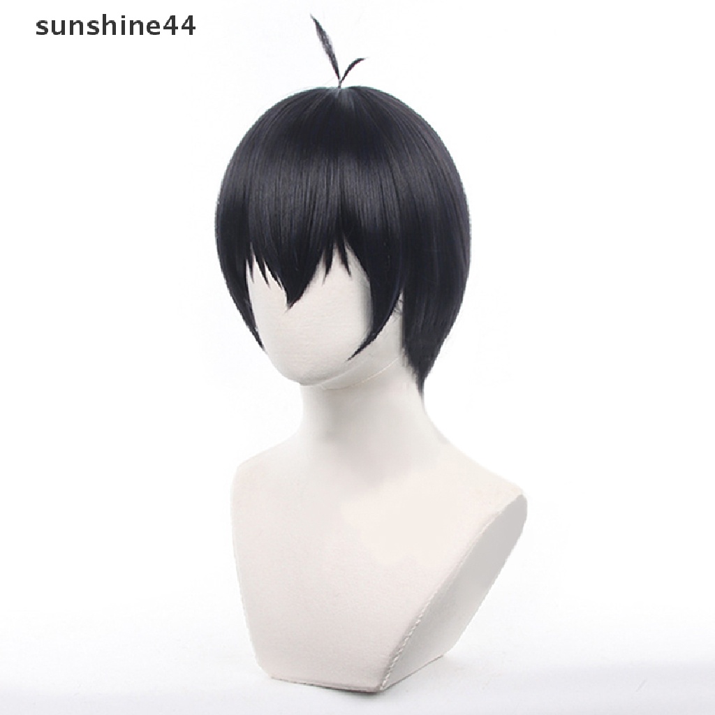 Sunshine Anime Isagi Yoichi Cosplay Wig Cosplay Pria Celana Pendek Wig Sintetis Tahan Panas.