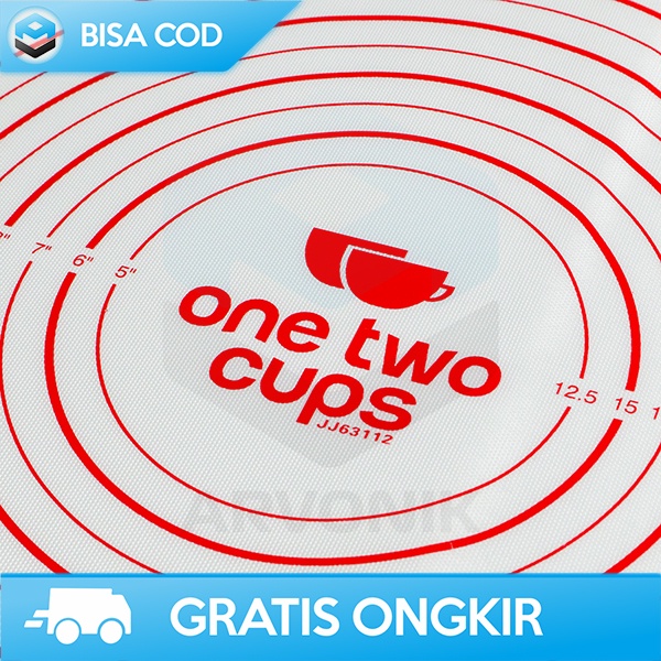 TATAKAN ADONAN SILIKON ALAS ADONAN KUE ANTI LENGKET ONETWOCUPS 40x60CM