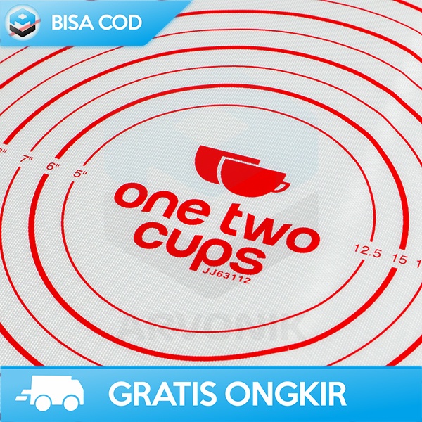 TATAKAN ADONAN SILIKON ALAS ADONAN KUE ANTI LENGKET ONETWOCUPS 40x60CM