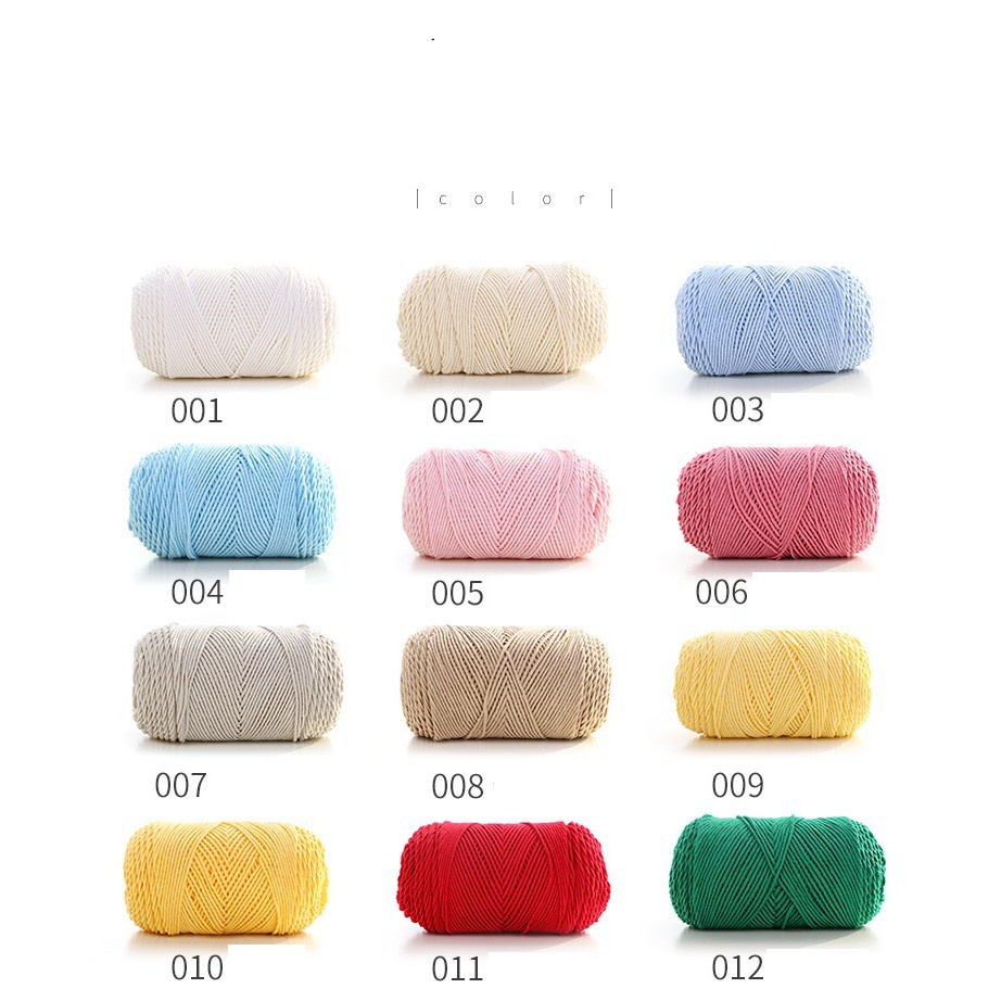 Benang rajut katun rainbow cake polos/ rainbow cake yarn