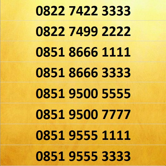 Nomor Cantik Simpati Triple AA - Kuartet A - 1111 - 3333 - 5555 - 7777