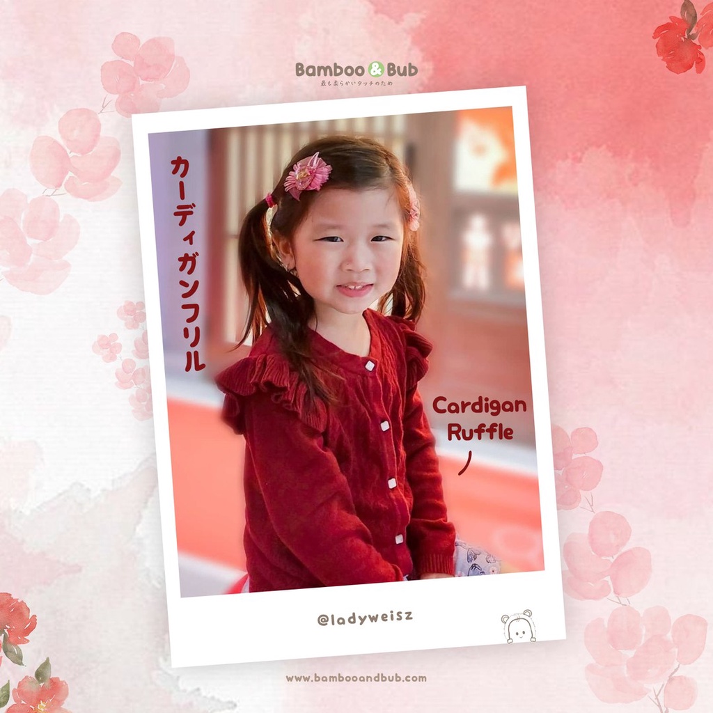 Bamboo and Bub - Cardigan Ruffle / Kardigan Renda Anak Perempuan
