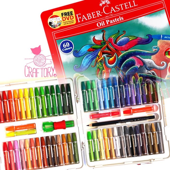 

Pastel Faber Castell Hexagonal Oil Pastel Crayon 60 Colours Warna