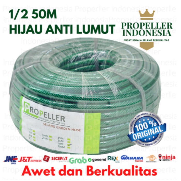 Selang Air Benang Hijau 1/2Inch 50 Meter Selang Air Elastis