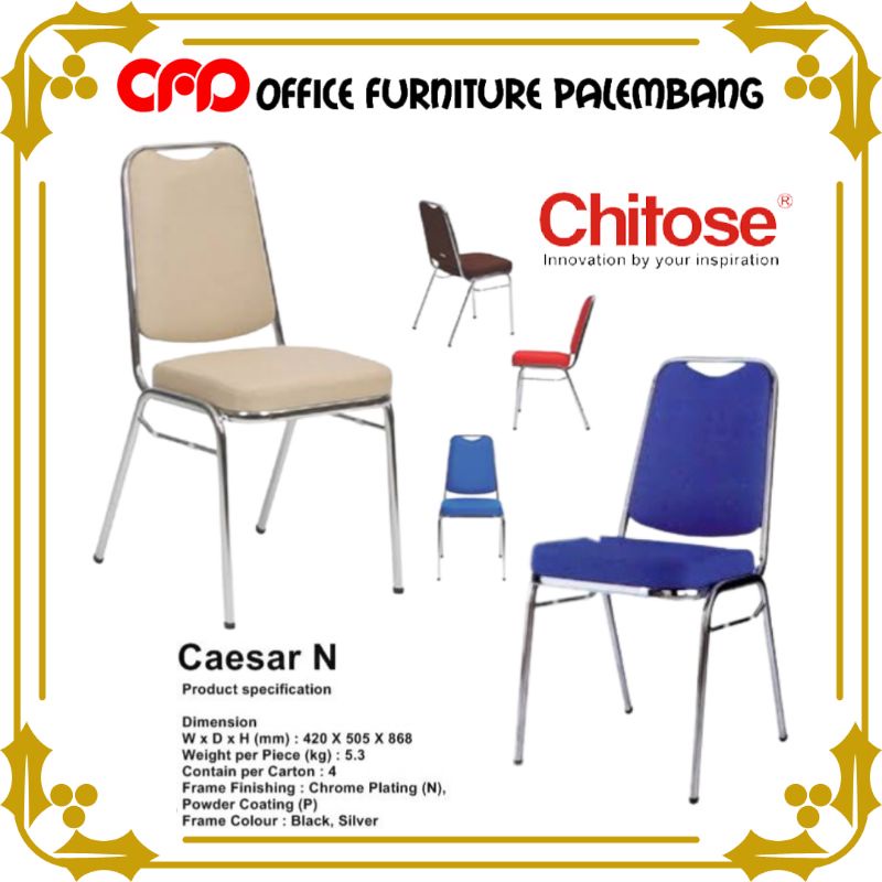 kursi susun original chitose CAESAR N kursi statis kursi gedung serbaguna kursi makan kursi seminar