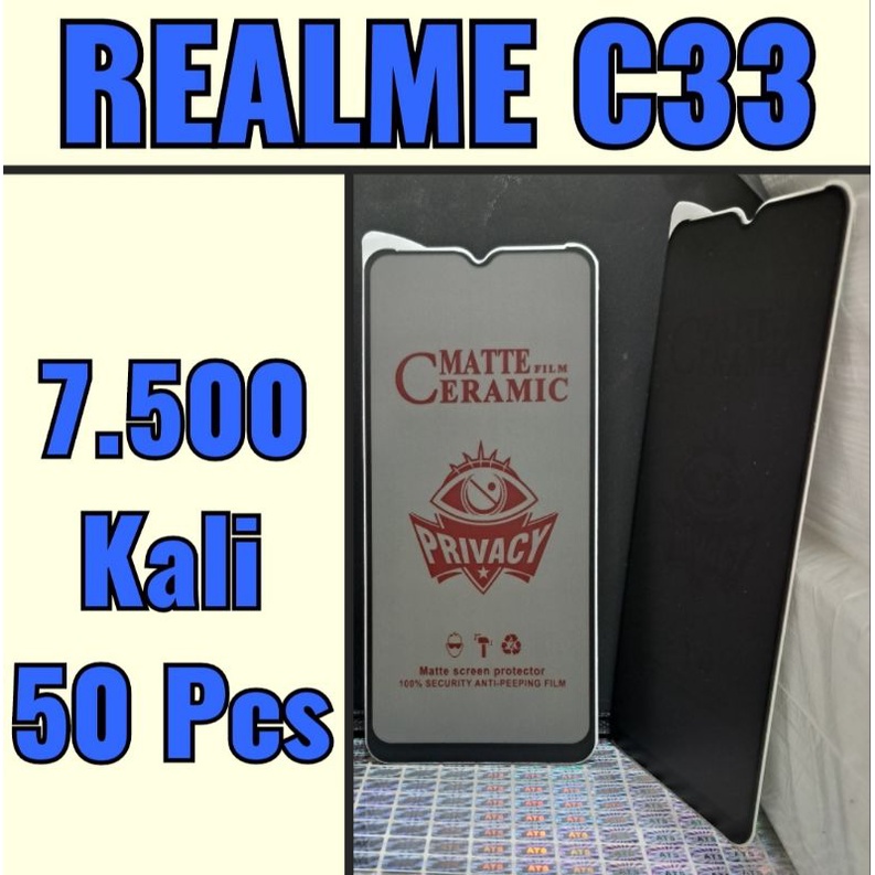 Tempered Glass Ceramic Matte Privacy Anti-Spy Realme C33