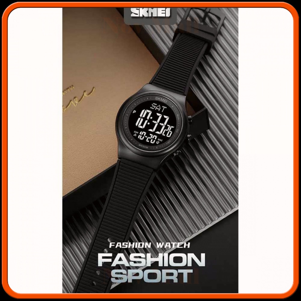 SKMEI Jam Tangan Pria Digital Sport Watch Alarm Waterproof EL Light - 1980