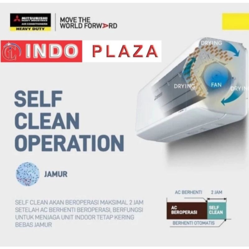 AC MITSUBISHI 2 PK SRK-18CXP-W3 HEAVY DUTY