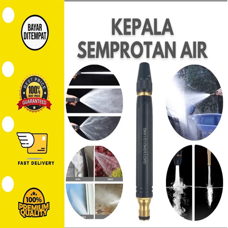 [Kualitas Terjamin] Kepala Selang Semprotan Air Cuci Mobil Motor Kendaraan Kuat Jet Kencang Tekanan Bisa Diatur | Alat Semprot Siram Multifungsi Nozzles Steam Spray Water Gun