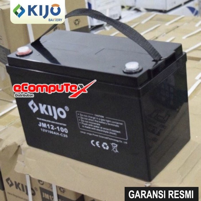 BATERAI UPS VRLA 12V 100AH KIJO / BATTERY AKI KERING 12 VOLT 100 AH ACCU