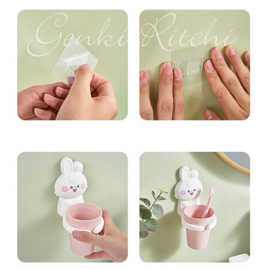 2in1 toothbrush holder cup / Tempat sikat gigi odol dan gelas kumur