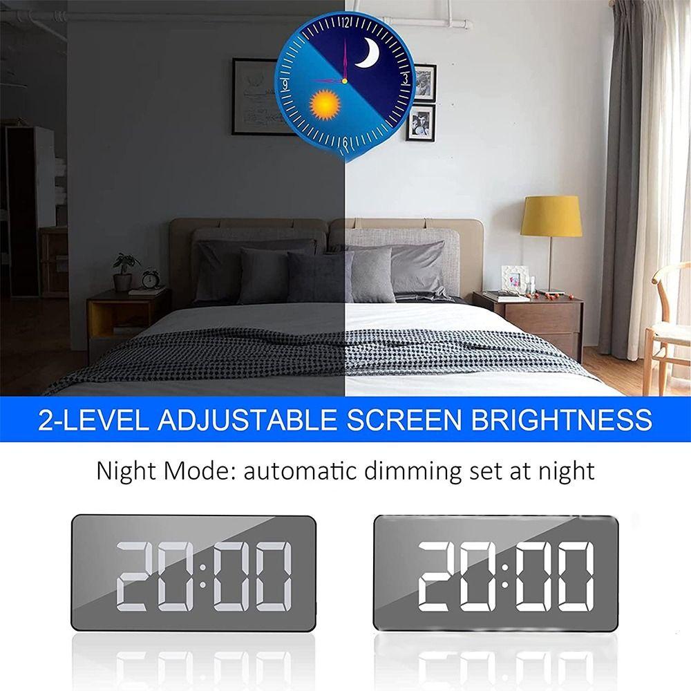 Solighter Jam Weker Lampu Tidur Backlight Kreatif Angka Clock LED Digital